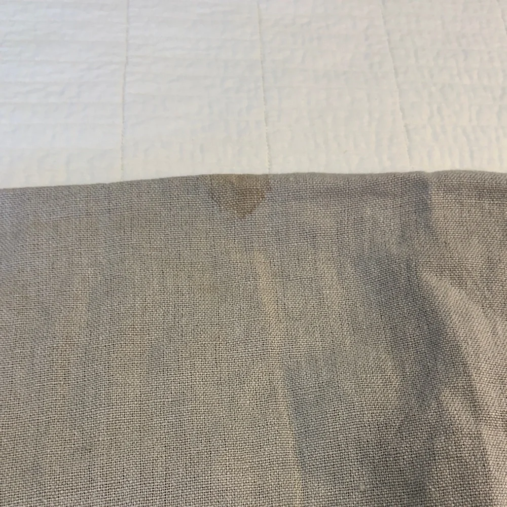 Pine Cone Hill Linen Euro Sham Bow Tie Back 26” x 26” Natural GUC